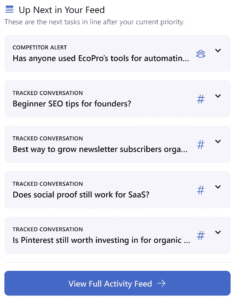 Automatic alerts from Karmatic.ai show you when and where your relevant conversations are happening.