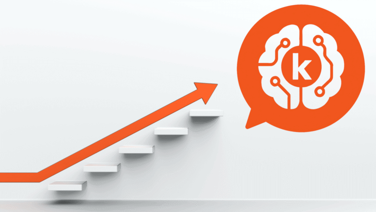 A chart showing growth next to the Karmatic logo.